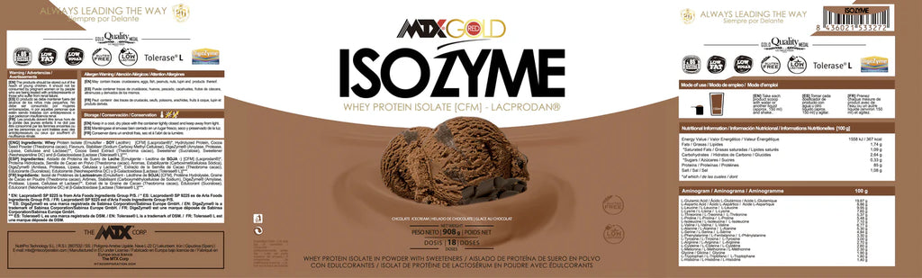 ISOZYME™ AISLADO (CFM) PROTEÍNA DE SUERO PREMIUM