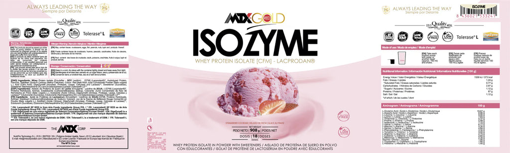 ISOZYME™ AISLADO (CFM) PROTEÍNA DE SUERO PREMIUM